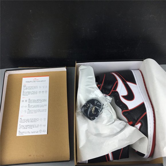 Air Jordan AJ1 High Sports casual shoes（Black White Red）